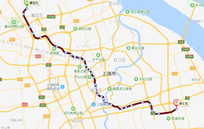 上海地铁11号线乘车指南线路图站点首末班车时间表
